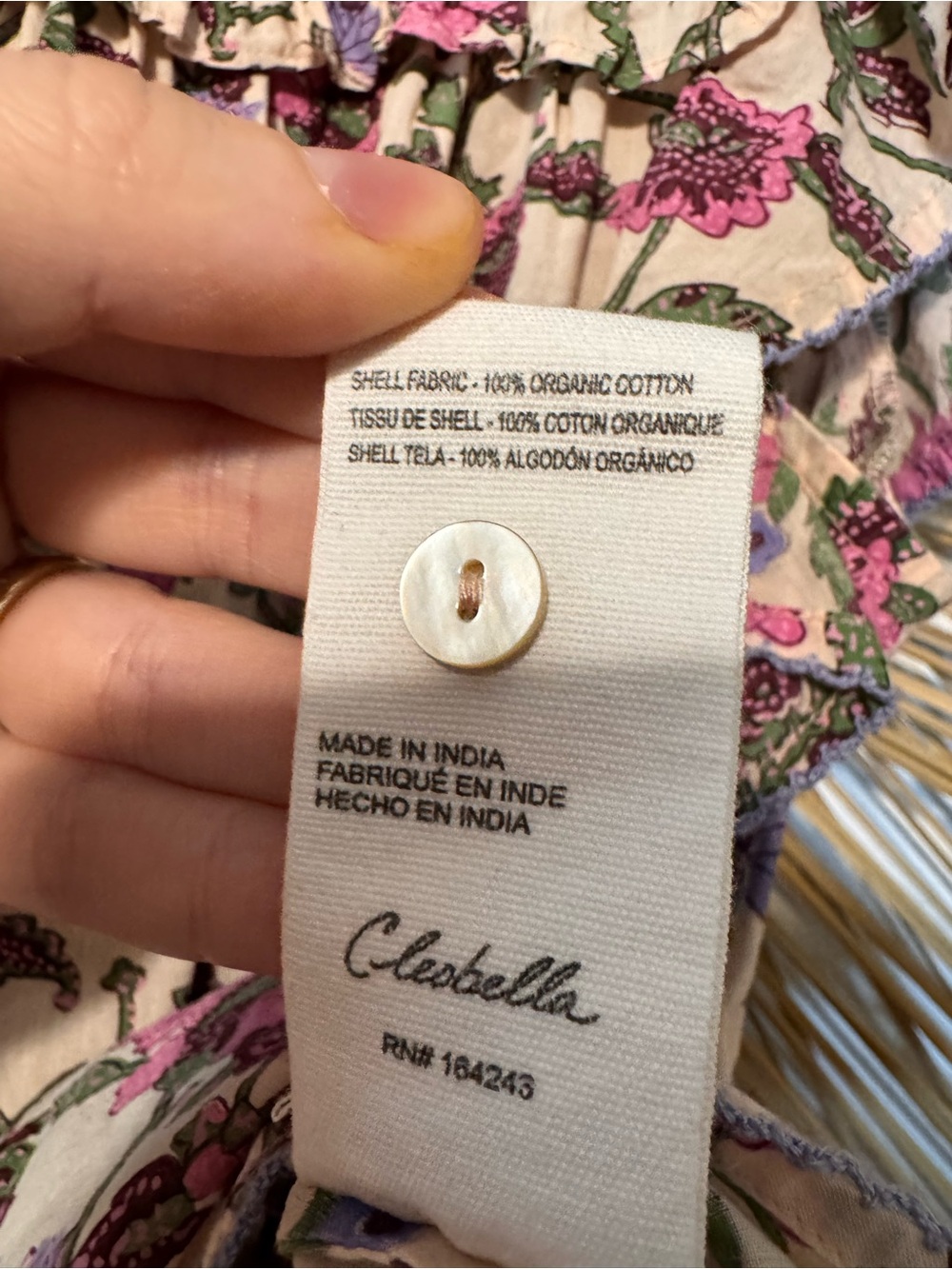 Cleobella Virginia Blouse in Kaia Print Pink Floral Ruffle Smocked SZ S - Picture 5 of 8